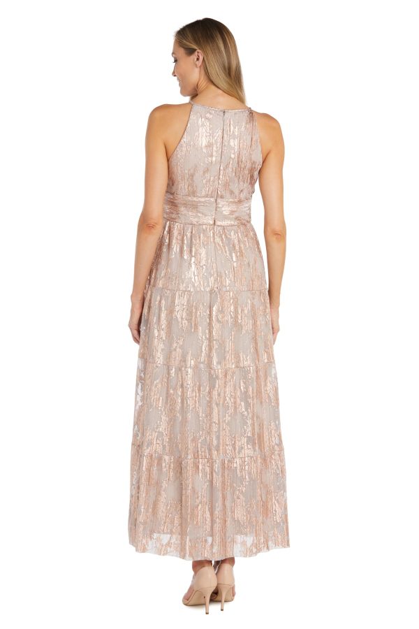 Women's Noir Bloom Pleated Maxi Dress