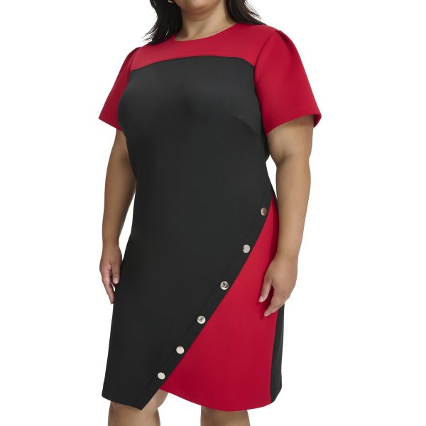 Women's Scuba Crepe Structured Short Sleeve