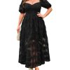Lace Dresses for Women 2025 Elegant Classy Wedding Guest Cocktail Semi Formal Party Evening 3D Floral Dress