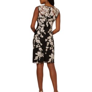 Women's Border Embroidery Sheath Dress