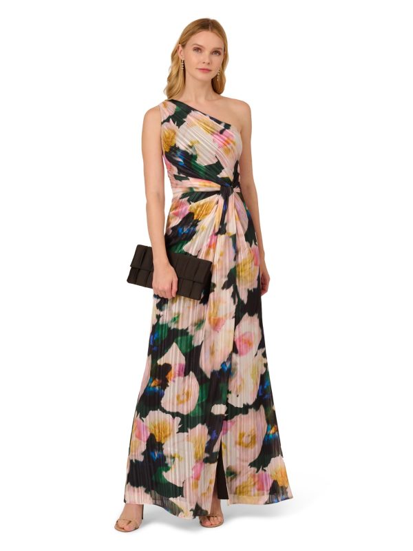 Women's One Shoulder Chiffon Gown