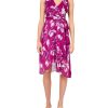 womens Double Ruffle Sleeve Fit and Flare Dress
