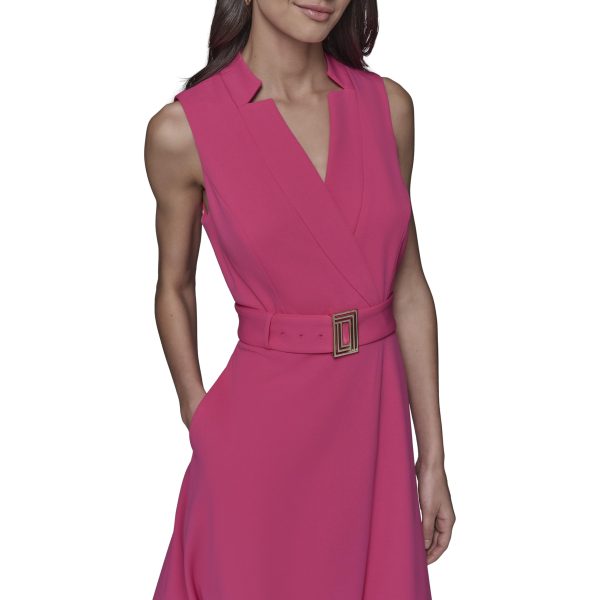 71FjEWqWgiL.jpg Women's Light Belted Sleeveless Midi Dress
