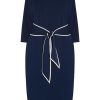 Women's Tipped Crepe Tie Dress