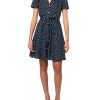 Women's Fit and Flare Short Sleeve Shirt Dress