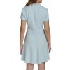 Women's Short Sleeve Fit and Flare Shirt Dress