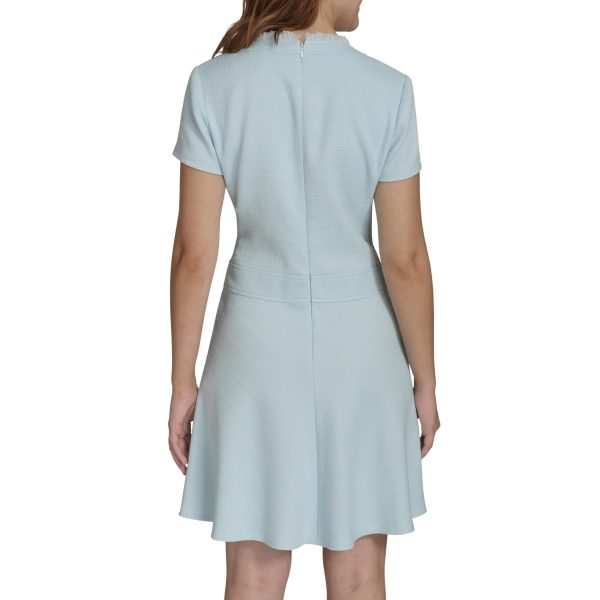 Women's Short Sleeve Fit and Flare Shirt Dress