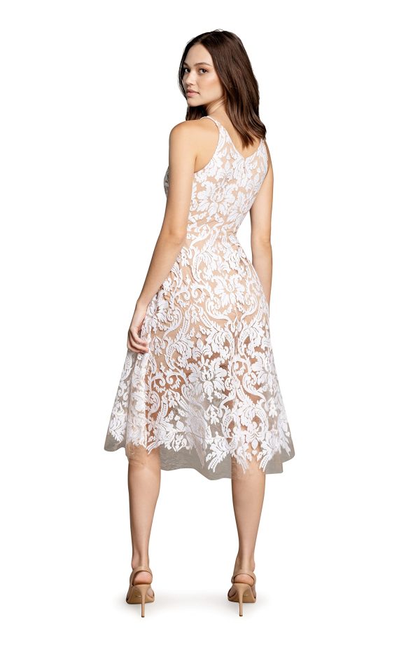 Women's Blair Plunging Fit and Flare Midi Dress