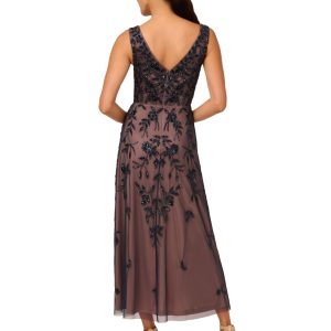 Women's Beaded Mesh Dress