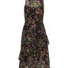 Women's Printed Halter Midi Dress
