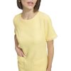 Women's Pleated Trim Short Sleeve High Neck Shift Mini Dress