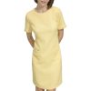 Women's Pleated Trim Short Sleeve High Neck Shift Mini Dress
