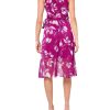 womens Double Ruffle Sleeve Fit and Flare Dress