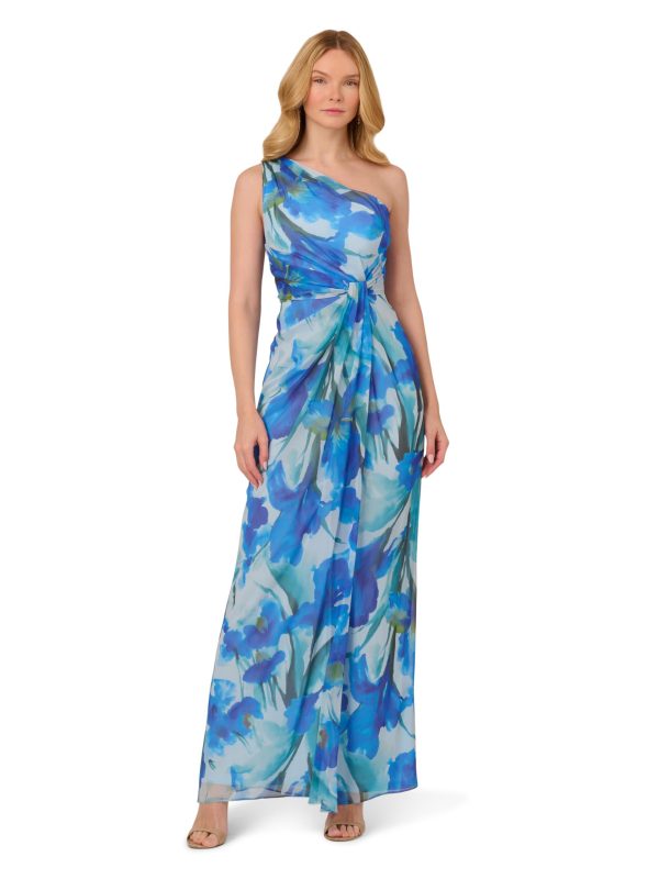 71Xyde3DGSL.jpg Women's Print Chiffon Long Dress