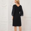 Womens Chiffon Dresses Flutter Sleeve Party Wedding Cocktail Dress Size 8-20