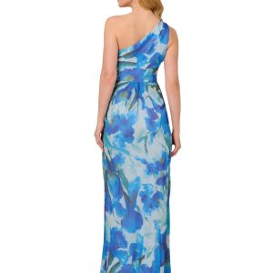 Women's Print Chiffon Long Dress