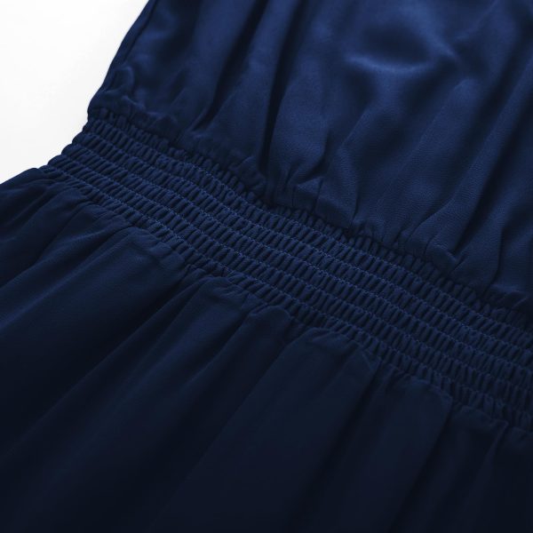 Women's V Neck Ruffle Sleeve Summer Dress 2025 Split Flowy Tiered Midi Dress Wedding Guest Cocktail Dresses