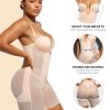 Strapless Shapewear for Women Deep Plunge Corset Tummy Control Backless Bodysuit Mid Thigh Full Body Shaper