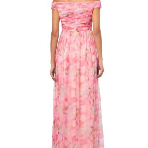 Women's Sweetpea Print Tulle Gown