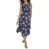 Women's Sleeveless High Neck Chiffon Hi Lo Midi Dress