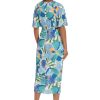 Women's Short Flutter Sleeve Faux Wrap Midi Dress