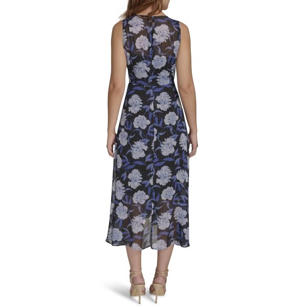 71rhinvoUoL-1.jpg Women's Sleeveless High Neck Chiffon Hi Lo Midi Dress