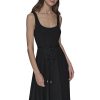Women's Sleeveless Scoop Neck Rope Belt A-line Maxi Dress