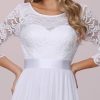 Women's Bridesmaid Dresses 3/4 Sleeve Empire Waist Maxi Mother of The Bride Dresses 07412