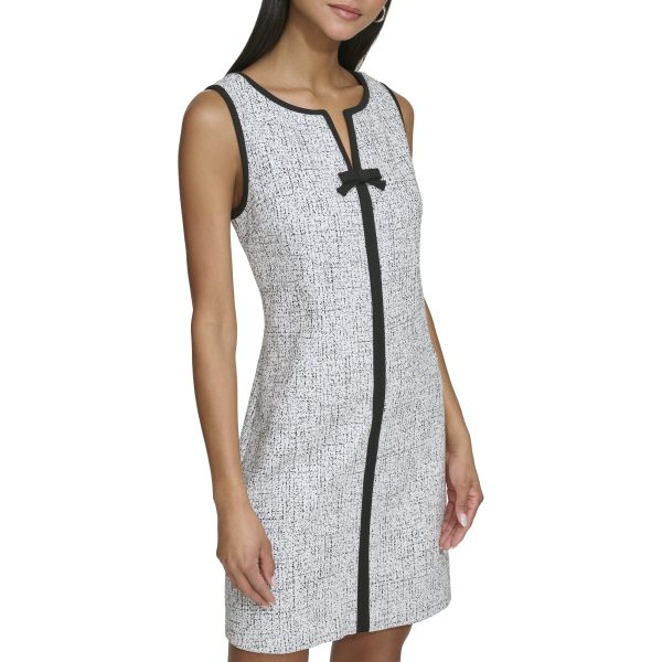 Women's Sleeveless V-Neck Bow A-line Mini Dress