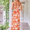 Women Strapless Casual Loose Ruched Long Maxi Dress with Pockets