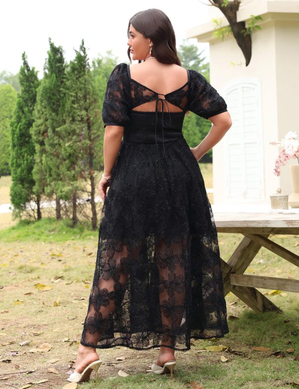 Lace Dresses for Women 2025 Elegant Classy Wedding Guest Cocktail Semi Formal Party Evening 3D Floral Dress