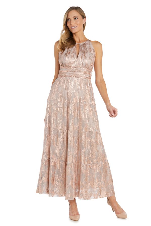 Women's Noir Bloom Pleated Maxi Dress