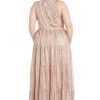 Women's Noir Bloom Pleated Maxi Dress