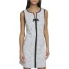 Women's Sleeveless V-Neck Bow A-line Mini Dress