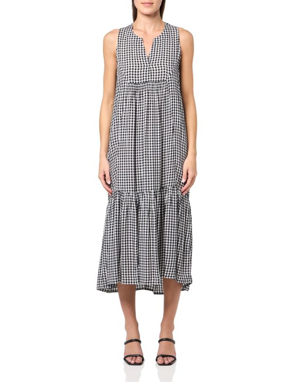 81FNWJpIRuL.jpg Women's Drapey Gingham Dress