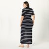 Women's Adalyn Tape Yarn Split-Neck Maxi Dress