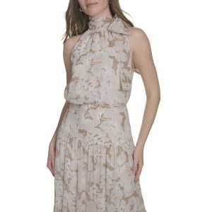 Women's Halter Neck Sleeveless Maxi Dress