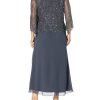 Women's Size 3/4 Scallop Beaded Pop Over Gown Plus