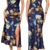 Wedding Guest Dress for Women Spaghetti Strap Satin Slip Cocktail Formal Midi Evening Party Dresses