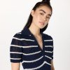 Women's Adalyn Tape Yarn Split-Neck Maxi Dress