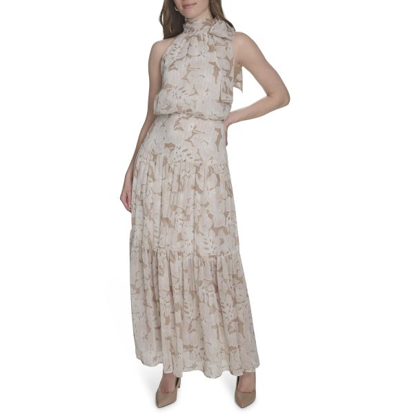 81iNdynEL5L.jpg Women's Halter Neck Sleeveless Maxi Dress
