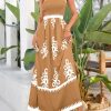 Summer Dress for Women 2025 Floral Sundress Spaghetti Strap Flowy Beach Vacation Boho Maxi Dresses