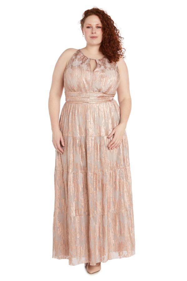 Women's Noir Bloom Pleated Maxi Dress
