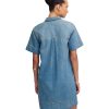 Women's Short Sleeve Popover Denim Mini Dress in Robertson