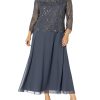 Women's Size 3/4 Scallop Beaded Pop Over Gown Plus