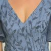 Women's Ruffles Sleeves Sequin Embroidery Evening Mother of The Bride Dress 00692