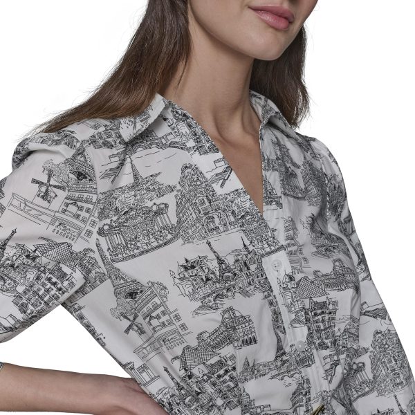 9140CtdAc4L.jpg Women's Button Up Collared Belted Shirt Dress