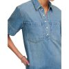 Women's Short Sleeve Popover Denim Mini Dress in Robertson