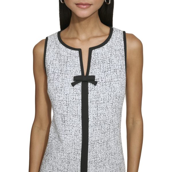 Women's Sleeveless V-Neck Bow A-line Mini Dress