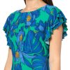 Women's Flutter Sleeves Jersey Midi Dress